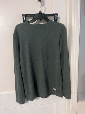 Aeropostale Olive Green Waffle Knit Crew
